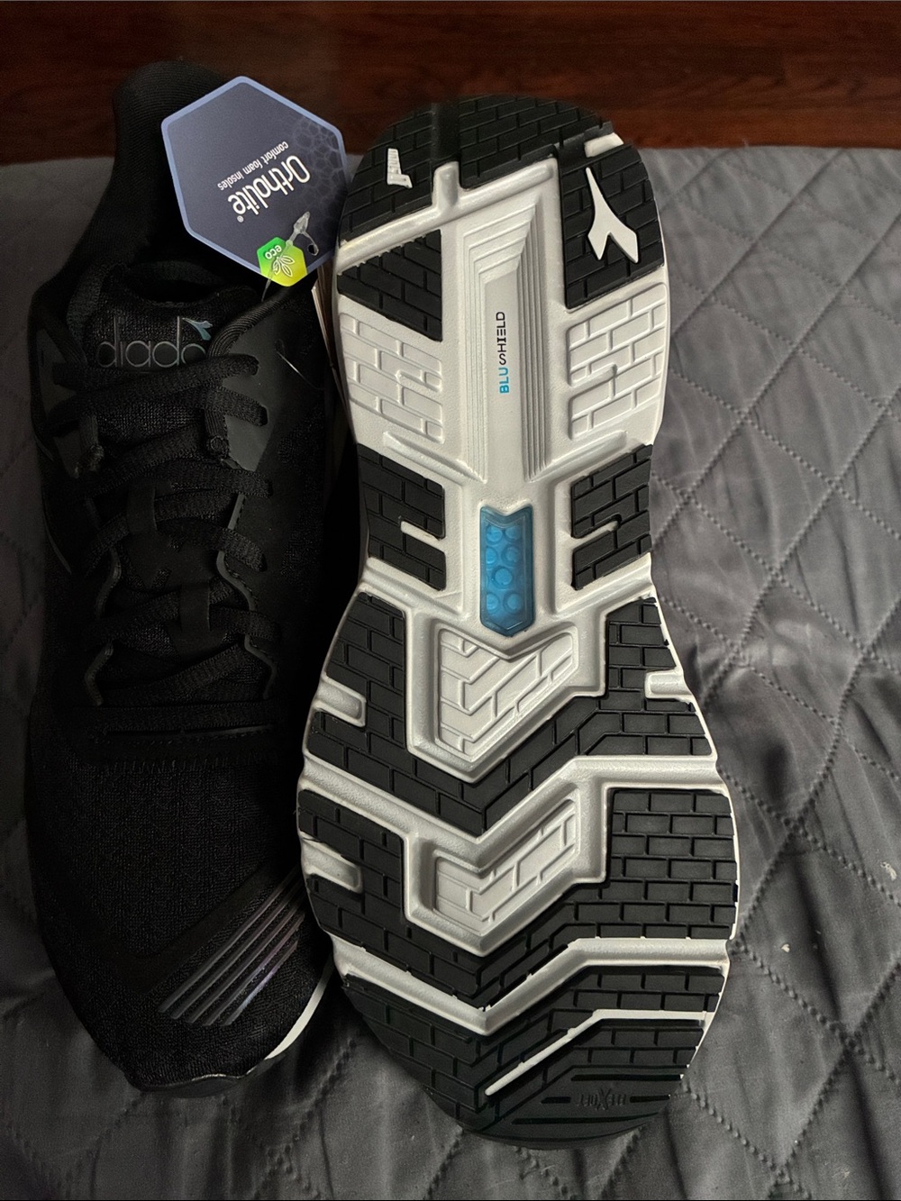 Diadora Black and White Athletic Sneakers - Picture 4 of 8